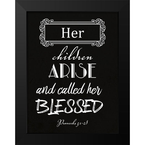 Her Children Black Modern Wood Framed Art Print by Phillip, Jamie