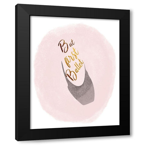 Ballet Black Modern Wood Framed Art Print by Phillip, Jamie