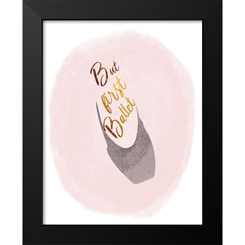 Ballet Black Modern Wood Framed Art Print by Phillip, Jamie