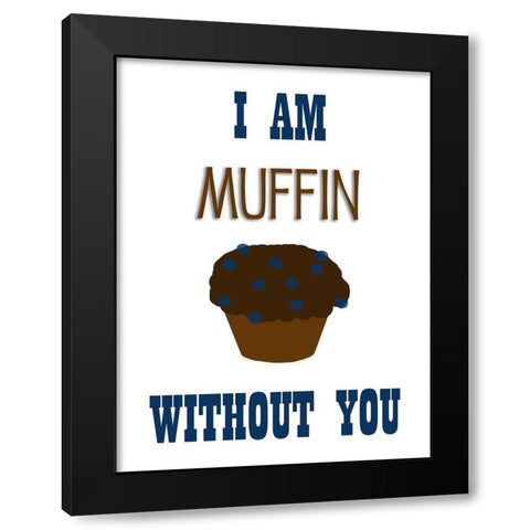 Muffin Black Modern Wood Framed Art Print with Double Matting by Phillip, Jamie