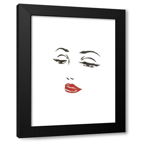 Beauty Queen 3 Black Modern Wood Framed Art Print by Phillip, Jamie