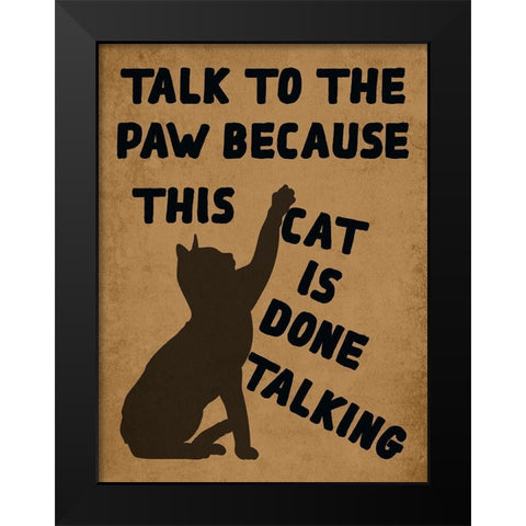 Cats Life Black Modern Wood Framed Art Print by Phillip, Jamie