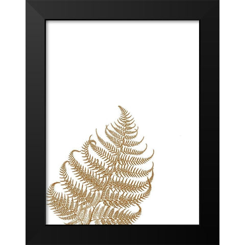 Gold Fern 3 Black Modern Wood Framed Art Print by Phillip, Jamie