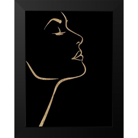 Hey Girl Black Modern Wood Framed Art Print by Phillip, Jamie