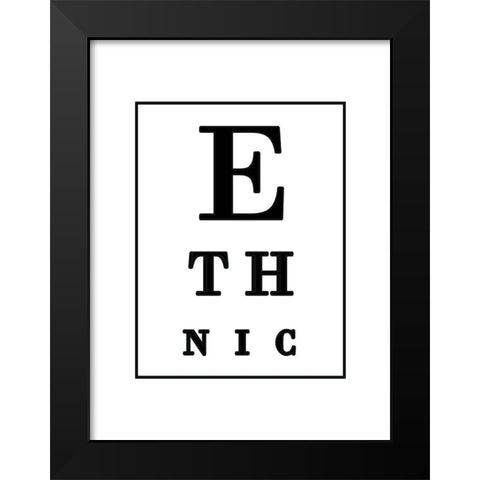 Ethnic BW Black Modern Wood Framed Art Print by Phillip, Jamie
