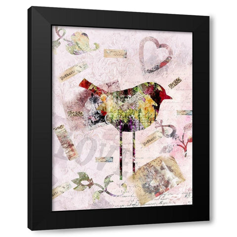 Tall Bird 2 Black Modern Wood Framed Art Print with Double Matting by Phillip, Jamie