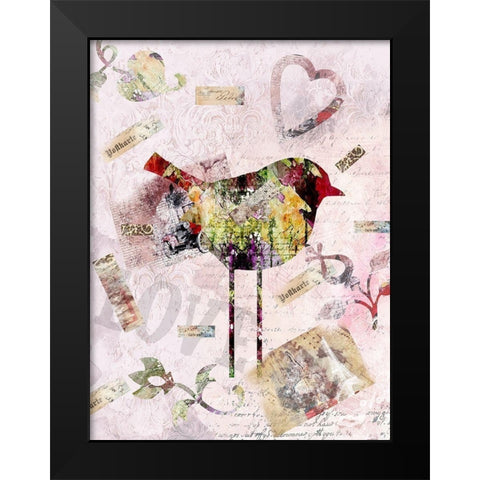Tall Bird 2 Black Modern Wood Framed Art Print by Phillip, Jamie