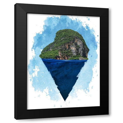 Oceans Deep Black Modern Wood Framed Art Print with Double Matting by Phillip, Jamie