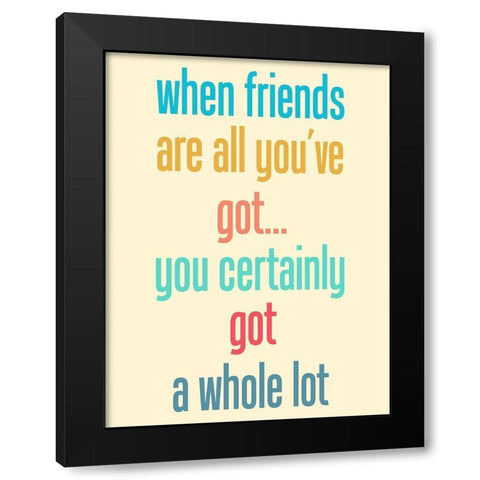 Friendship Black Modern Wood Framed Art Print with Double Matting by Phillip, Jamie