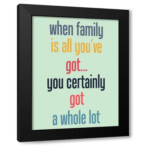 Family Black Modern Wood Framed Art Print by Phillip, Jamie