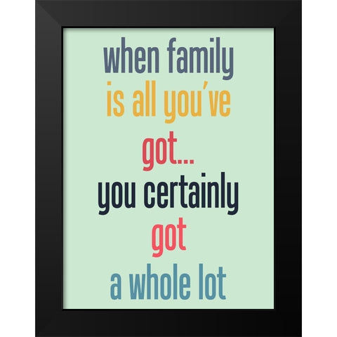 Family Black Modern Wood Framed Art Print by Phillip, Jamie