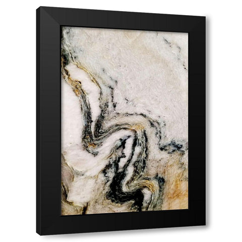 Cream And Gold Black Modern Wood Framed Art Print with Double Matting by Phillip, Jamie