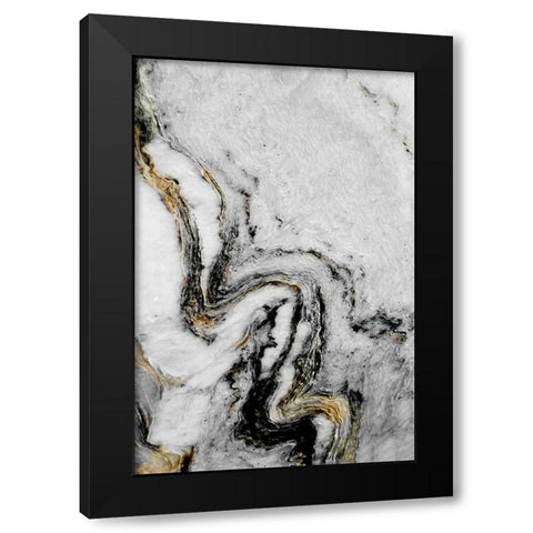 Black And Gold Black Modern Wood Framed Art Print with Double Matting by Phillip, Jamie