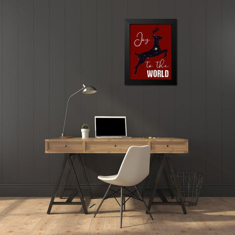 Joy Black Modern Wood Framed Art Print by Phillip, Jamie