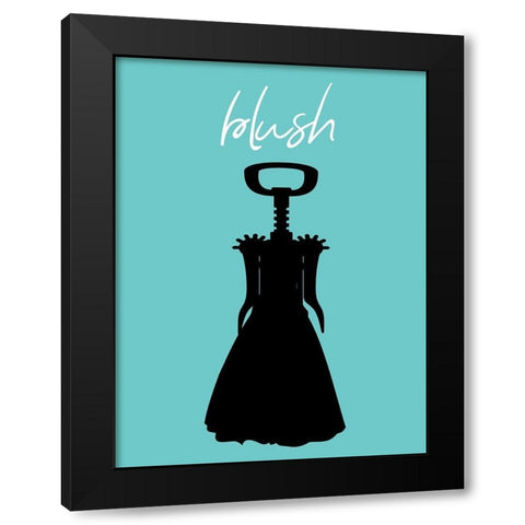 Blush Black Modern Wood Framed Art Print with Double Matting by Phillip, Jamie