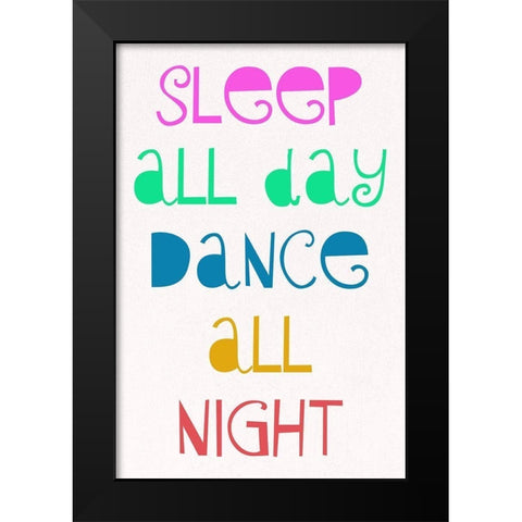 Sleep Black Modern Wood Framed Art Print by Phillip, Jamie