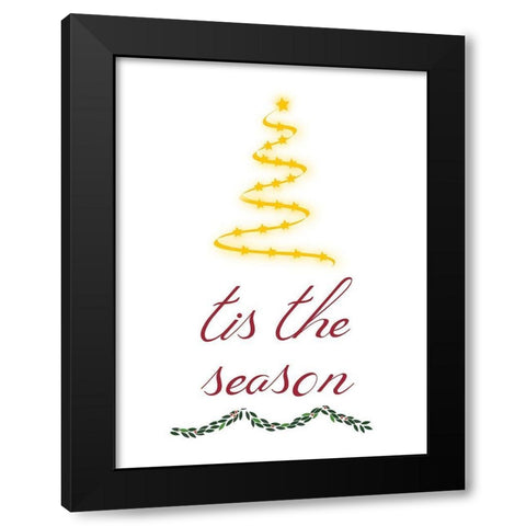 Tis The Season Black Modern Wood Framed Art Print with Double Matting by Phillip, Jamie