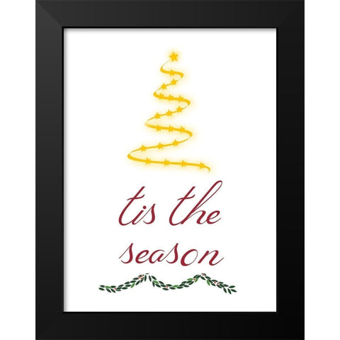 Tis The Season Black Modern Wood Framed Art Print by Phillip, Jamie