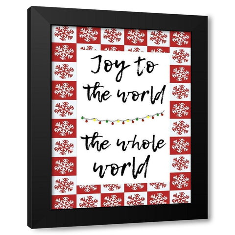 Joy To The World Black Modern Wood Framed Art Print by Phillip, Jamie