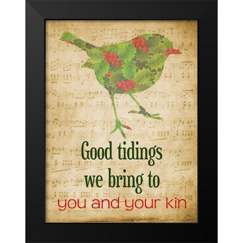 Good Tidings Black Modern Wood Framed Art Print by Phillip, Jamie