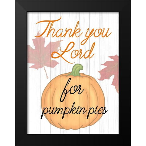 Pumpkin Pie Black Modern Wood Framed Art Print by Phillip, Jamie