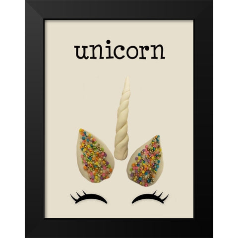 Uncorn Black Modern Wood Framed Art Print by Phillip, Jamie