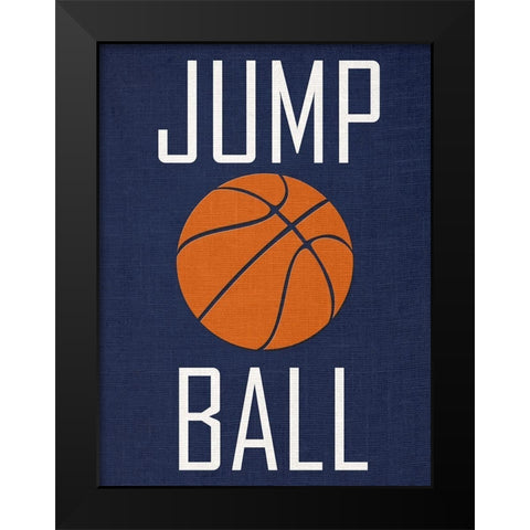 Basketball Black Modern Wood Framed Art Print by Phillip, Jamie