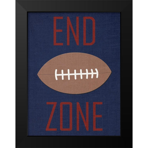 Football Black Modern Wood Framed Art Print by Phillip, Jamie