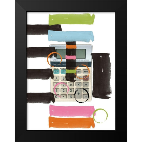 Add Up Black Modern Wood Framed Art Print by Phillip, Jamie