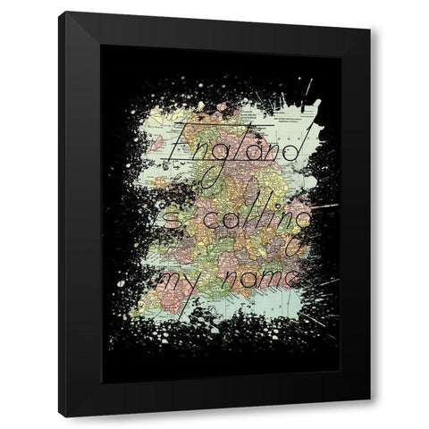 England Black Modern Wood Framed Art Print by Phillip, Jamie