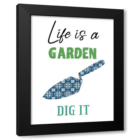 Garden Black Modern Wood Framed Art Print by Phillip, Jamie