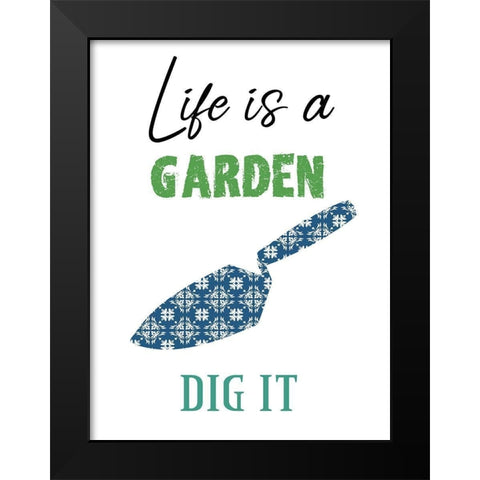 Garden Black Modern Wood Framed Art Print by Phillip, Jamie