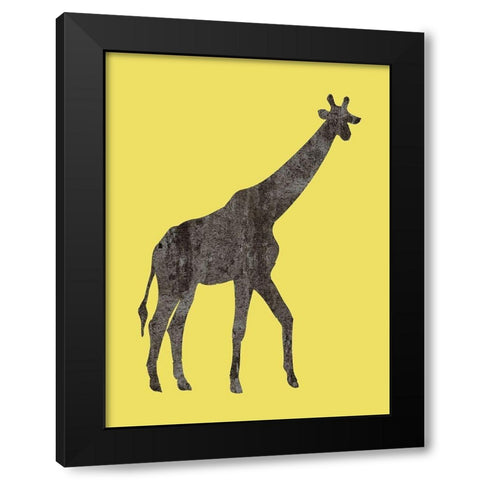 Giraffe Black Modern Wood Framed Art Print by Phillip, Jamie