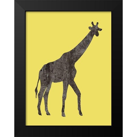 Giraffe Black Modern Wood Framed Art Print by Phillip, Jamie