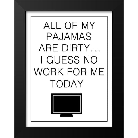 Social Distancing 3 Black Modern Wood Framed Art Print by Phillip, Jamie