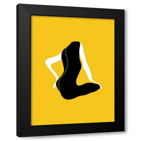 Sultry Black Modern Wood Framed Art Print by Phillip, Jamie