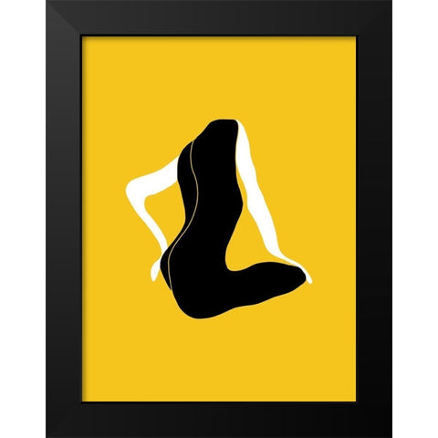 Sultry Black Modern Wood Framed Art Print by Phillip, Jamie
