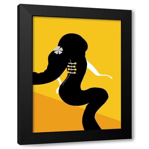 Sultry Lady Black Modern Wood Framed Art Print with Double Matting by Phillip, Jamie