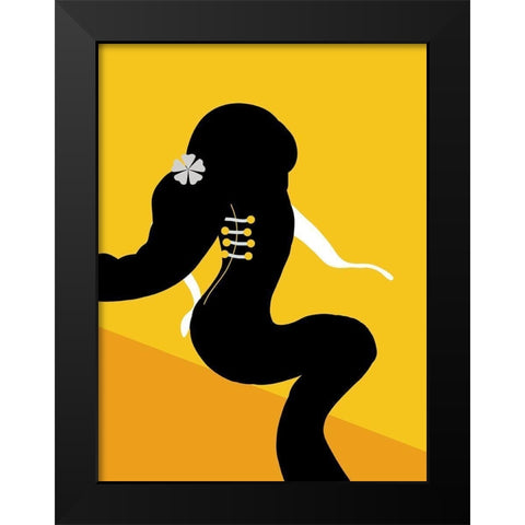 Sultry Lady Black Modern Wood Framed Art Print by Phillip, Jamie