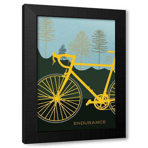 Cross Country Black Modern Wood Framed Art Print by Phillip, Jamie