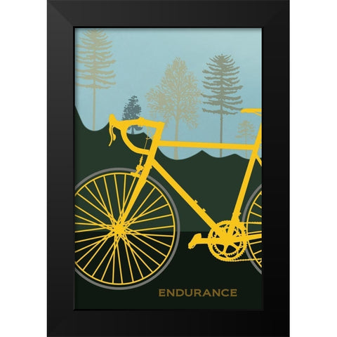 Cross Country Black Modern Wood Framed Art Print by Phillip, Jamie