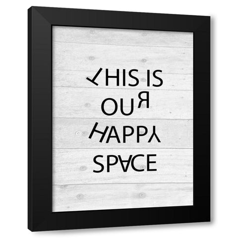 Happy Space Black Modern Wood Framed Art Print by Phillip, Jamie