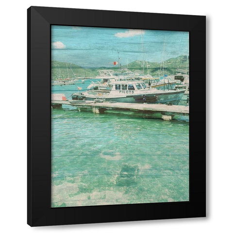 Yatch Black Modern Wood Framed Art Print with Double Matting by Phillip, Jamie