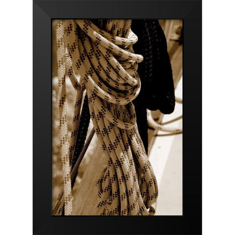 Nautica Black Modern Wood Framed Art Print by Phillip, Jamie