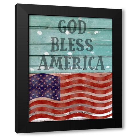 America Black Modern Wood Framed Art Print by Phillip, Jamie