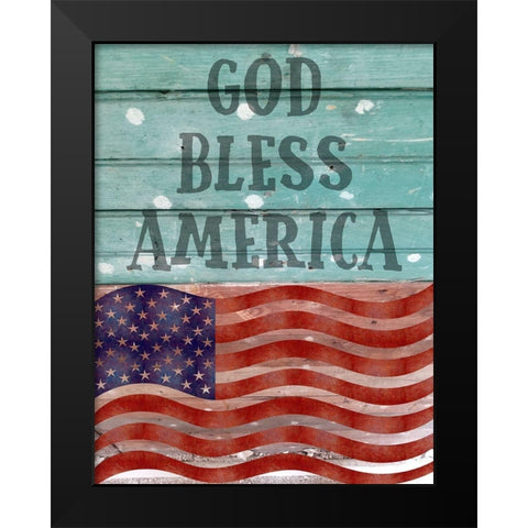 America Black Modern Wood Framed Art Print by Phillip, Jamie