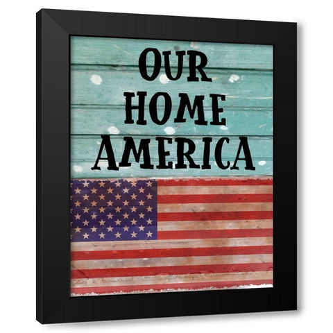 America 2 Black Modern Wood Framed Art Print with Double Matting by Phillip, Jamie