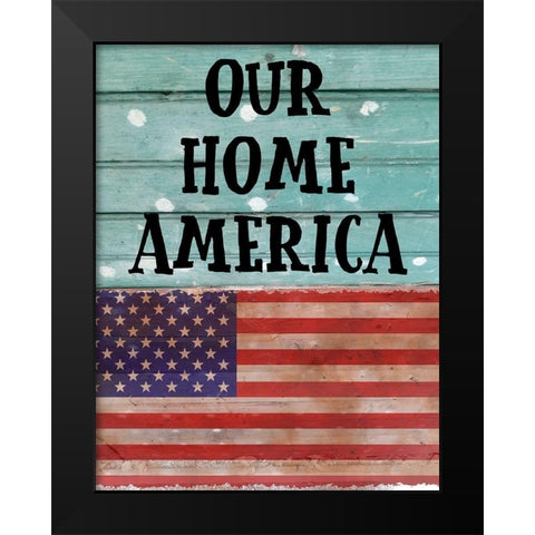 America 2 Black Modern Wood Framed Art Print by Phillip, Jamie