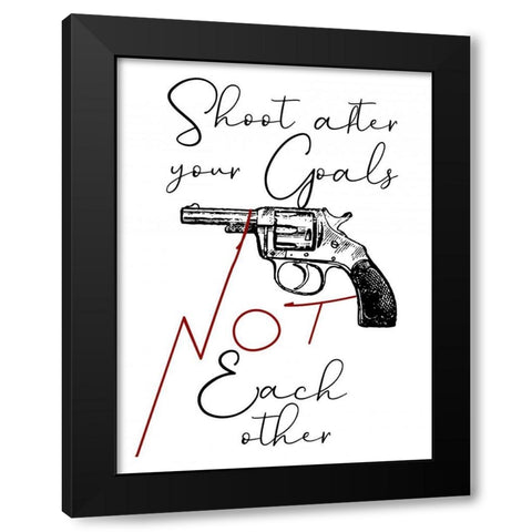 Gun Club Black Modern Wood Framed Art Print with Double Matting by Phillip, Jamie