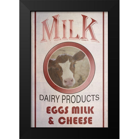 Dairy Black Modern Wood Framed Art Print by Phillip, Jamie